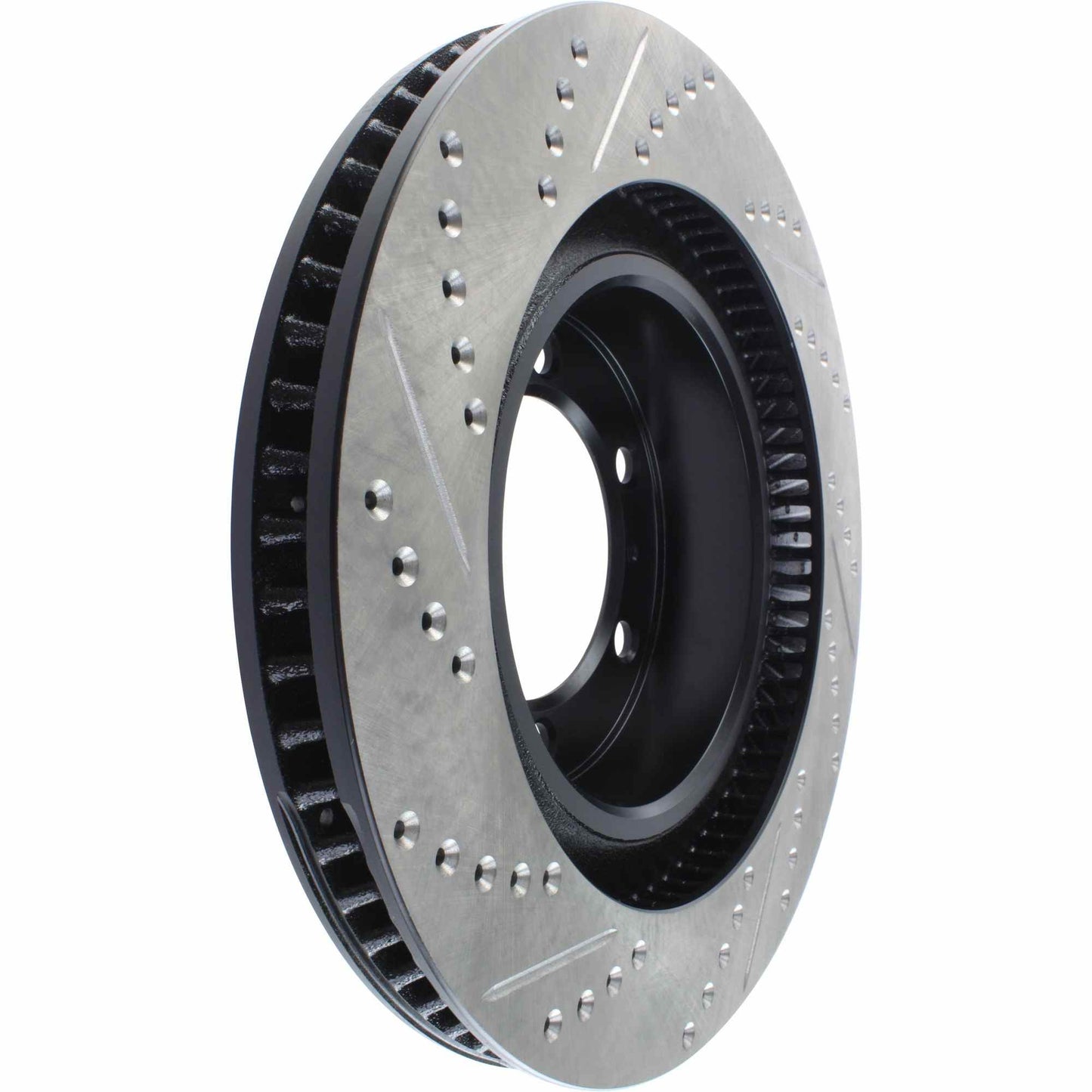 StopTech Sport Drilled/Slotted Brake Rotor; Front Left