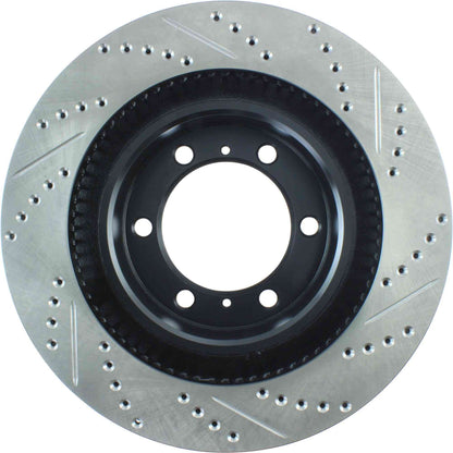 StopTech Sport Drilled/Slotted Brake Rotor; Front Right