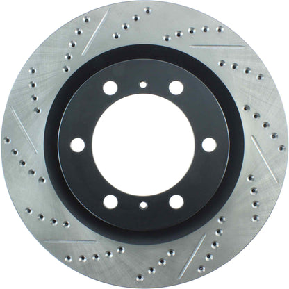 StopTech Sport Drilled/Slotted Brake Rotor; Front Right