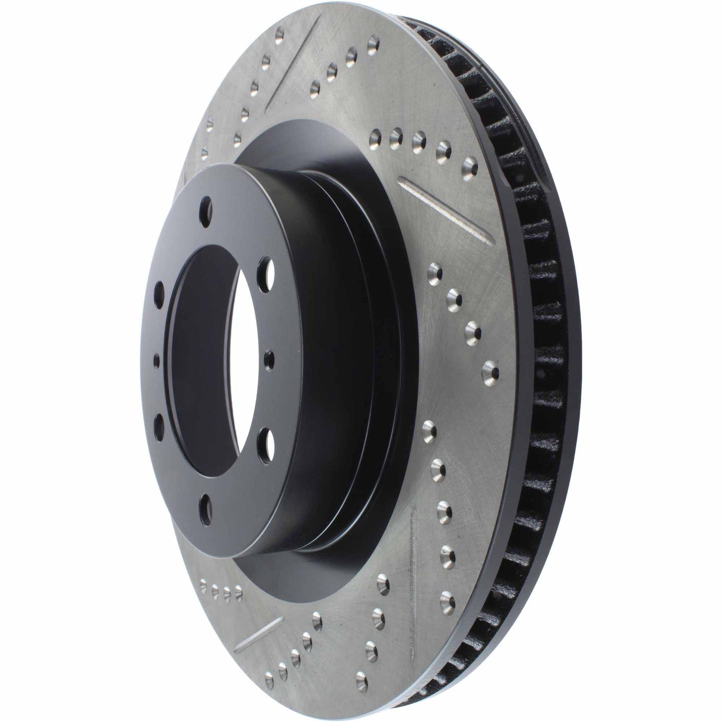 StopTech Sport Drilled/Slotted Brake Rotor; Front Right