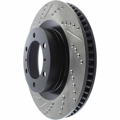 StopTech Sport Drilled/Slotted Brake Rotor; Front Right