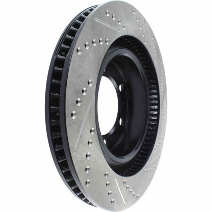 StopTech Sport Drilled/Slotted Brake Rotor; Front Right
