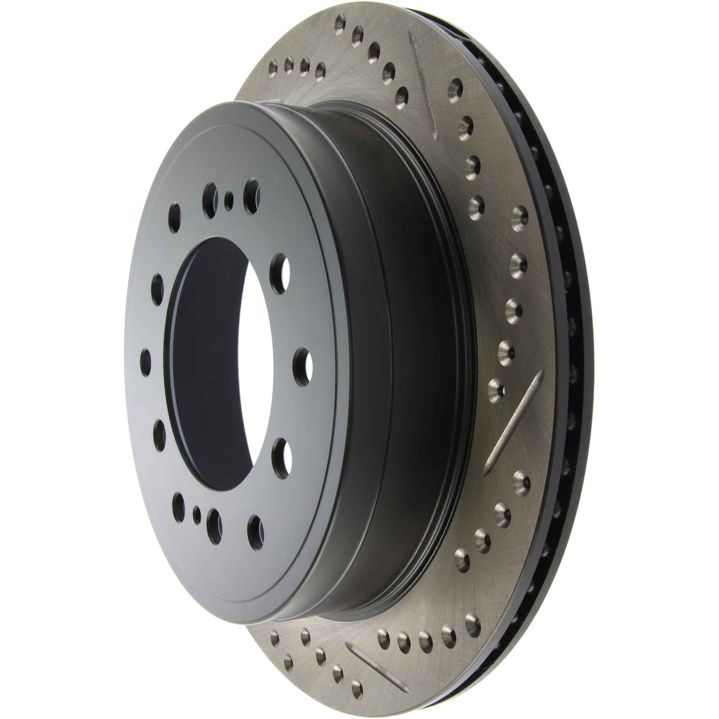 StopTech Sport Drilled/Slotted Brake Rotor; Rear Left