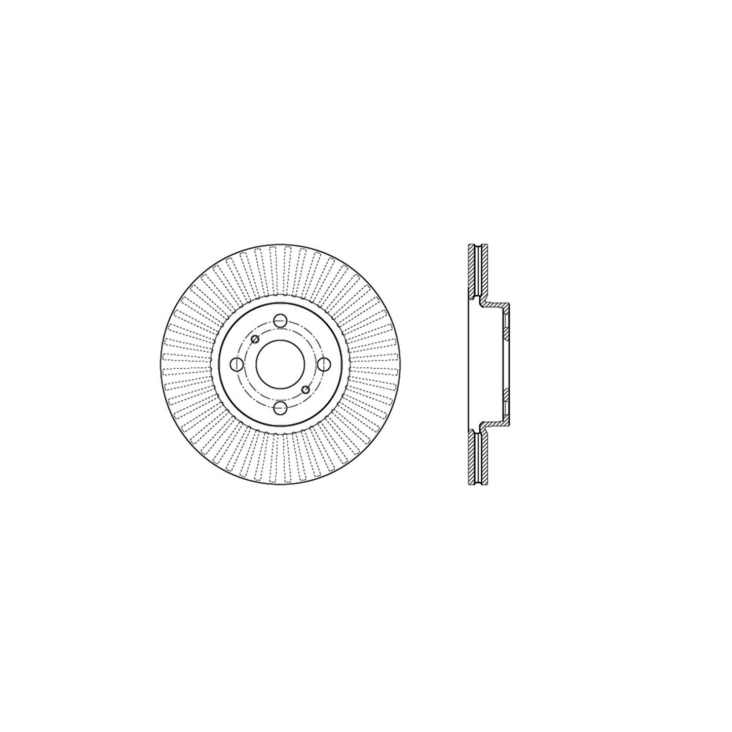 StopTech Sport Drilled/Slotted Brake Rotor; Front Left