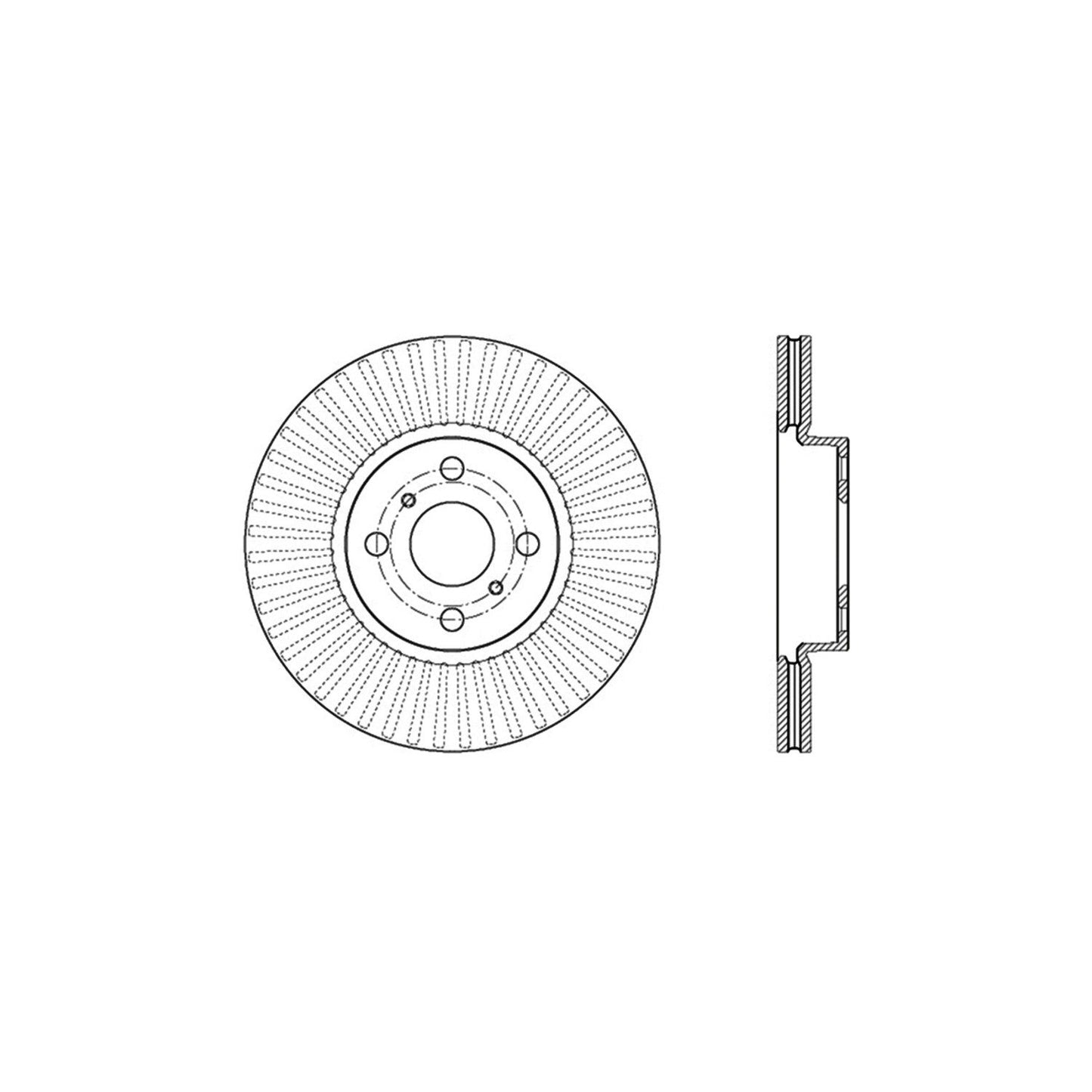 StopTech Sport Drilled/Slotted Brake Rotor; Front Left