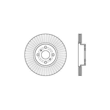 StopTech Sport Drilled/Slotted Brake Rotor; Front Left
