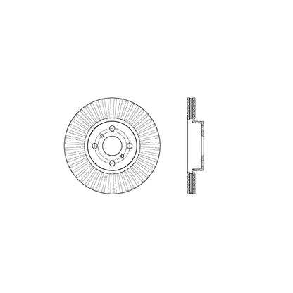 StopTech Sport Drilled/Slotted Brake Rotor; Front Right