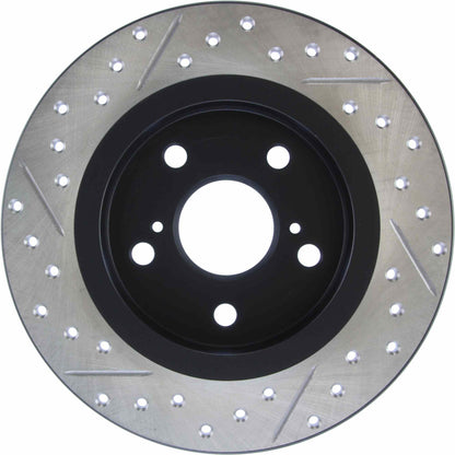 StopTech Sport Drilled/Slotted Brake Rotor; Rear Left