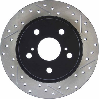 StopTech Sport Drilled/Slotted Brake Rotor; Rear Left