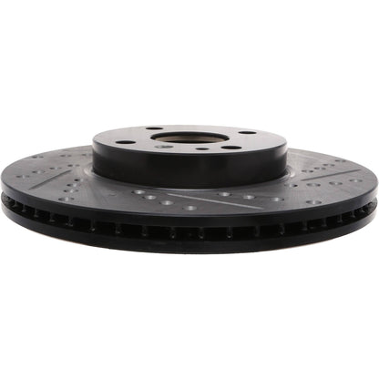 Stoptech 2017+ Toyota Yaris iA Front Drilled and Slotted Left Rotor 127.44182L