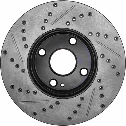 Stoptech 2017+ Toyota Yaris iA Front Drilled and Slotted Left Rotor 127.44182L