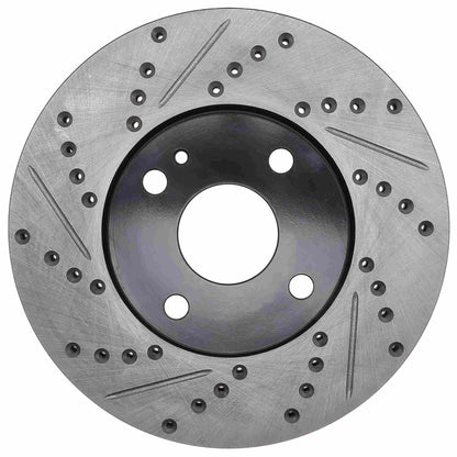 Stoptech Stoptech 2017+ Toyota Yaris iA Front Drilled and Slotted Right Rotor 127.44182R