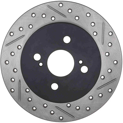 StopTech Sport Drilled/Slotted Brake Rotor; Rear Left