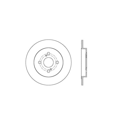 StopTech Sport Drilled/Slotted Brake Rotor; Rear Right