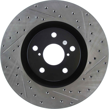 StopTech Sport Drilled/Slotted Brake Rotor; Front Left
