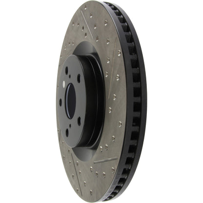 StopTech Sport Drilled/Slotted Brake Rotor; Front Left