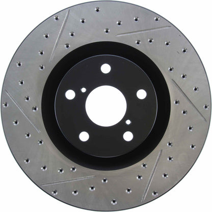 StopTech Sport Drilled/Slotted Brake Rotor; Front Right