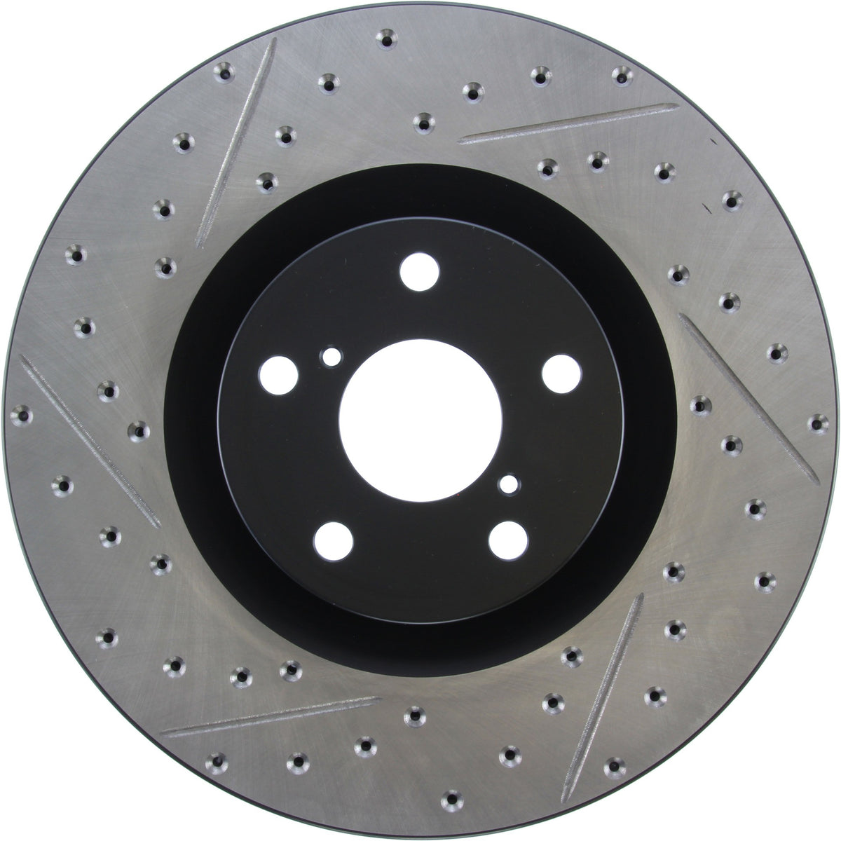 StopTech Sport Drilled/Slotted Brake Rotor; Front Right