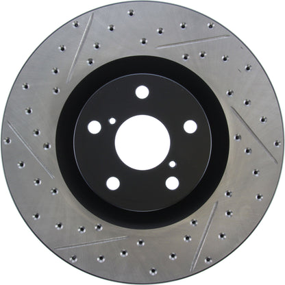 StopTech Sport Drilled/Slotted Brake Rotor; Front Right