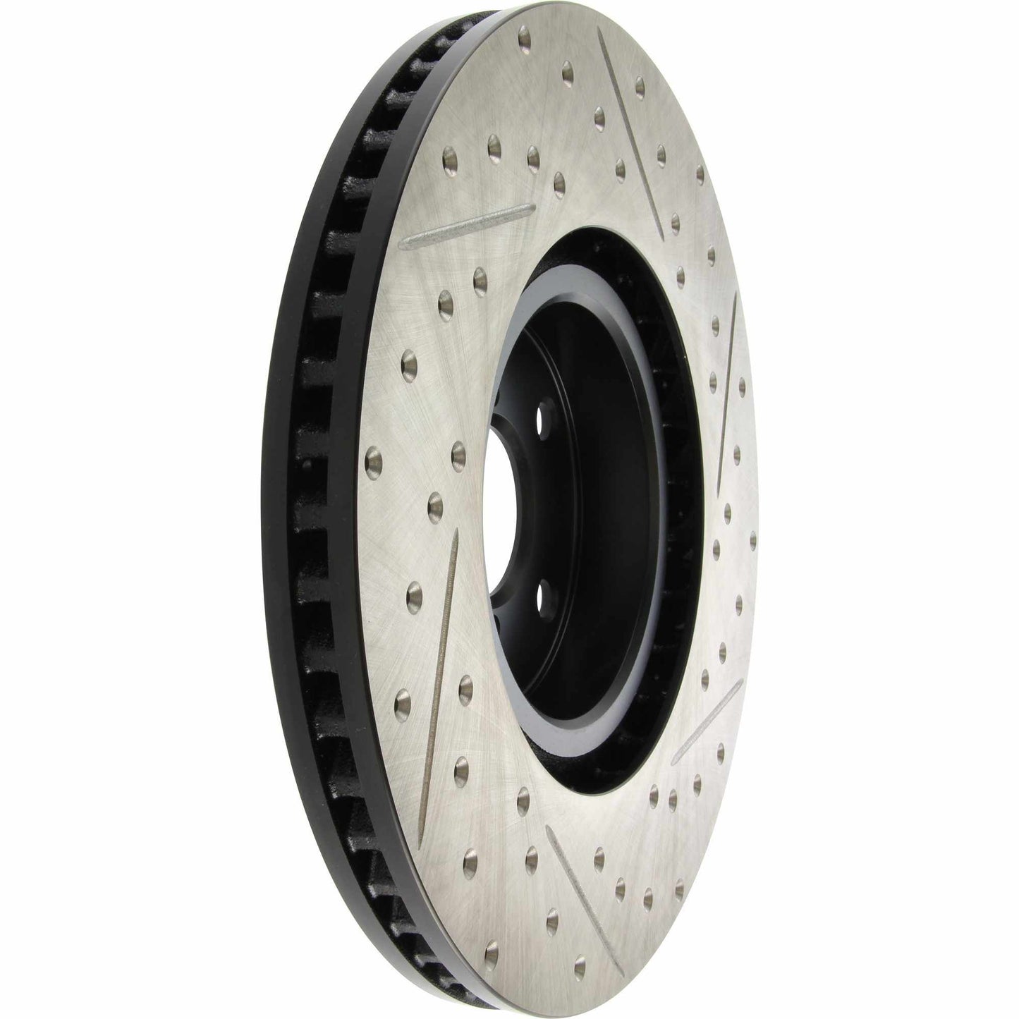 StopTech Sport Drilled/Slotted Brake Rotor; Front Right