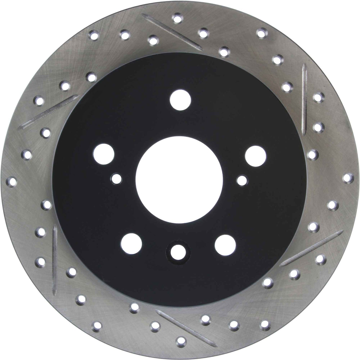 StopTech Sport Drilled/Slotted Brake Rotor; Rear Left