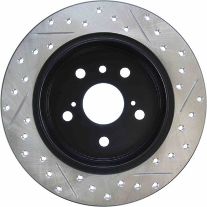 StopTech Sport Drilled/Slotted Brake Rotor; Rear Right