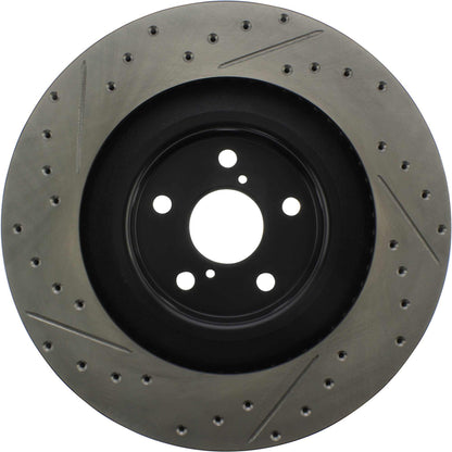 StopTech 13-18 Lexus GS350 Slotted & Drilled Front Left Rotor 127.44204L