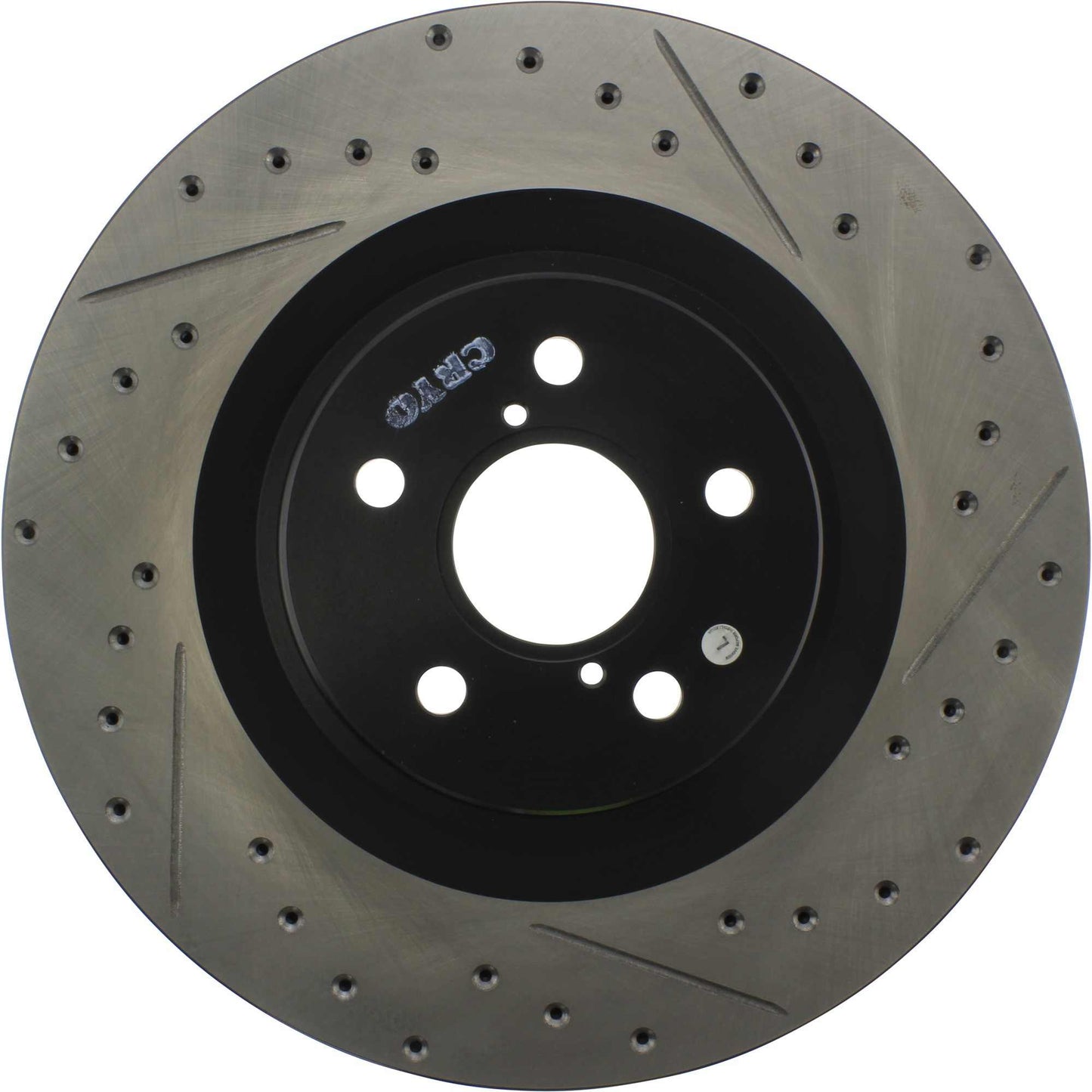 StopTech 13-18 Lexus GS350 Slotted & Drilled Front Left Rotor 127.44204L