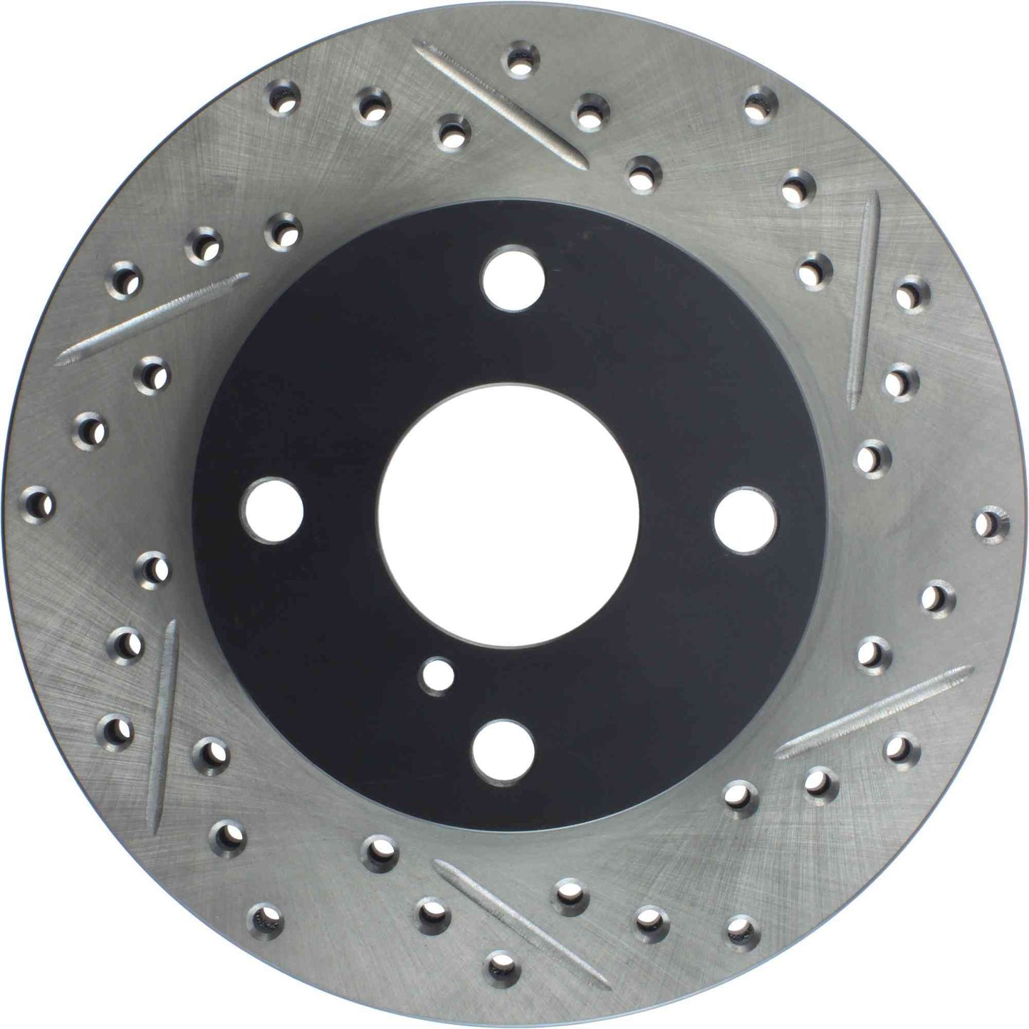 StopTech 90-93 Mazda Miata MX-5 Cryo Slotted & Drilled Left Front Rotor 127.45034CL