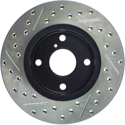 StopTech Sport Drilled/Slotted Brake Rotor; Front Left