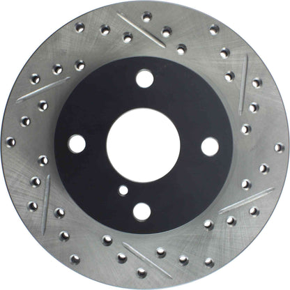 StopTech Sport Drilled/Slotted Brake Rotor; Front Left