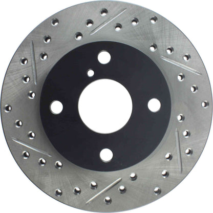 StopTech Sport Drilled/Slotted Brake Rotor; Front Right