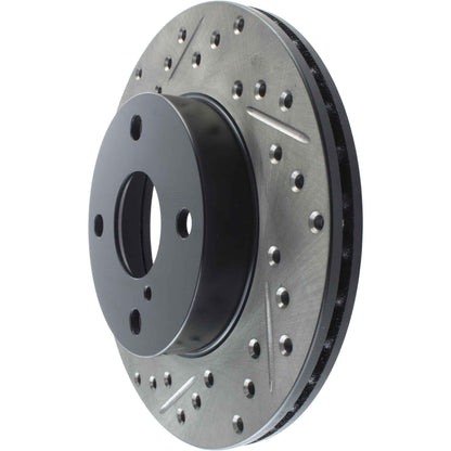 StopTech Sport Drilled/Slotted Brake Rotor; Front Right