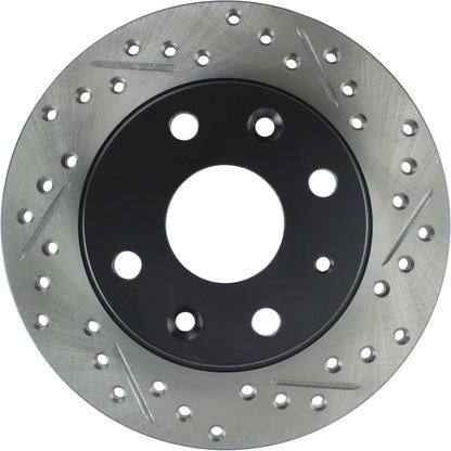 StopTech 90-93 Mazda Miata Sportstop Cryo Drilled & Slotted Rotor - Rear Left 127.45035CL