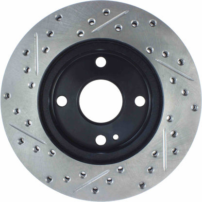 StopTech Sport Drilled/Slotted Brake Rotor; Front Left