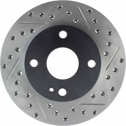 StopTech Sport Drilled/Slotted Brake Rotor; Front Left