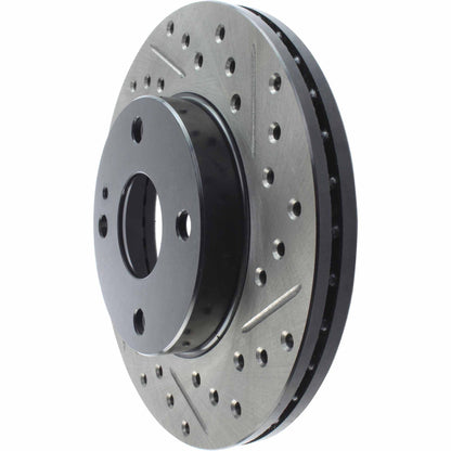 StopTech Sport Drilled/Slotted Brake Rotor; Front Left