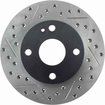 StopTech Sport Drilled/Slotted Brake Rotor; Front Right