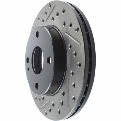 StopTech Sport Drilled/Slotted Brake Rotor; Front Right