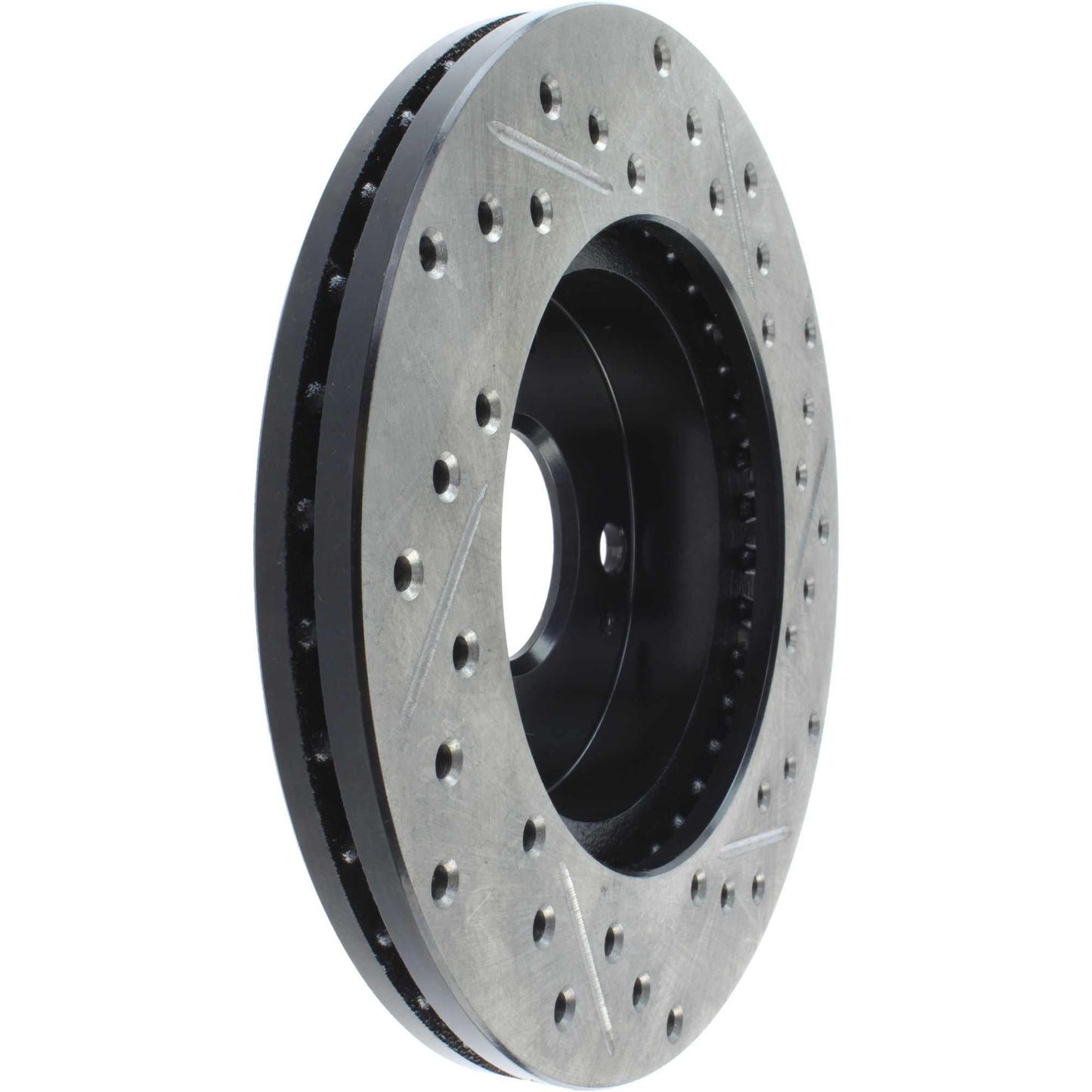StopTech Sport Drilled/Slotted Brake Rotor; Front Right