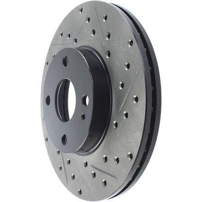 StopTech Sport Drilled/Slotted Brake Rotor; Front Left