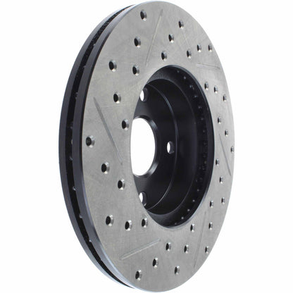 StopTech Sport Drilled/Slotted Brake Rotor; Front Left