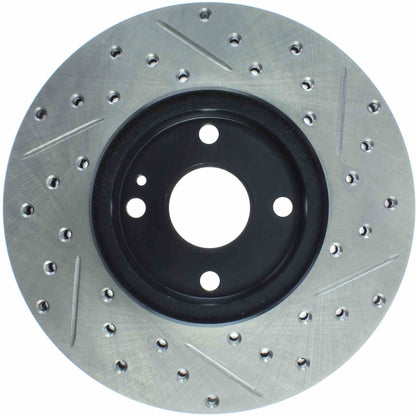 StopTech Sport Drilled/Slotted Brake Rotor; Front Right