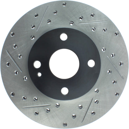StopTech Sport Drilled/Slotted Brake Rotor; Front Right