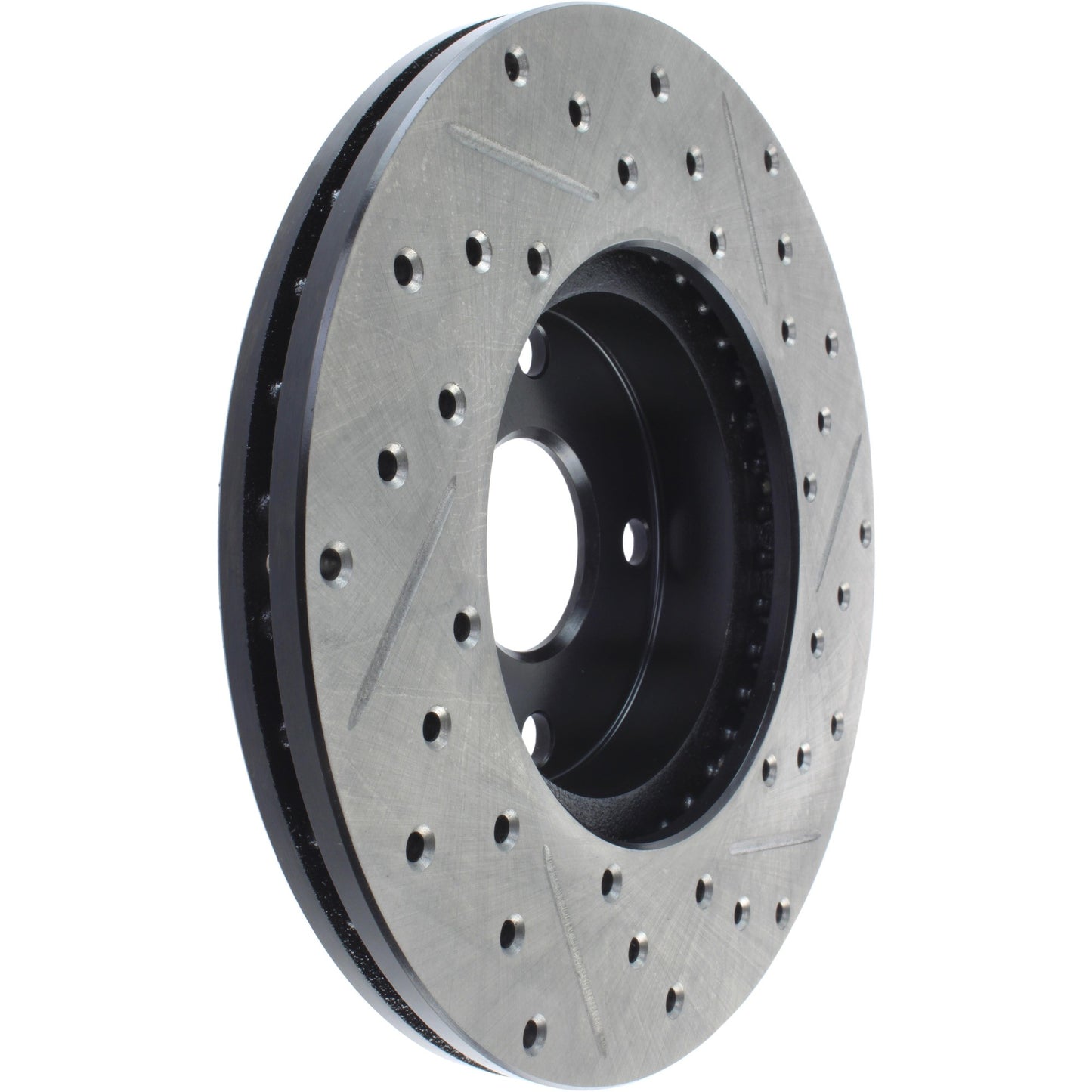 StopTech Sport Drilled/Slotted Brake Rotor; Front Right