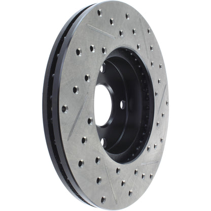 StopTech Sport Drilled/Slotted Brake Rotor; Front Right