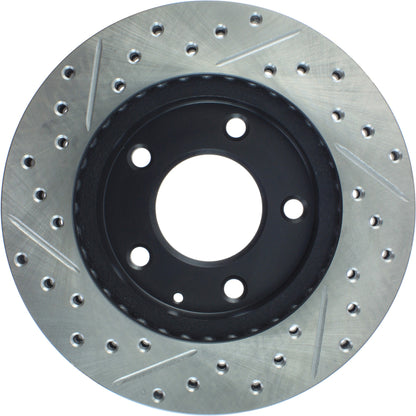 StopTech Sport Drilled/Slotted Brake Rotor; Front Left