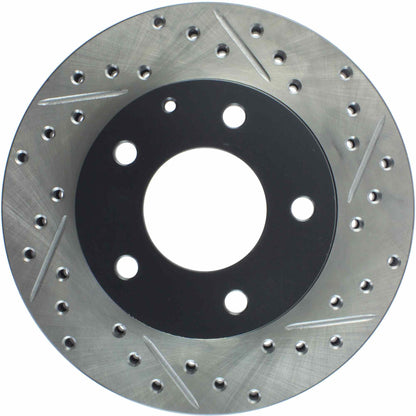 StopTech Sport Drilled/Slotted Brake Rotor; Front Left