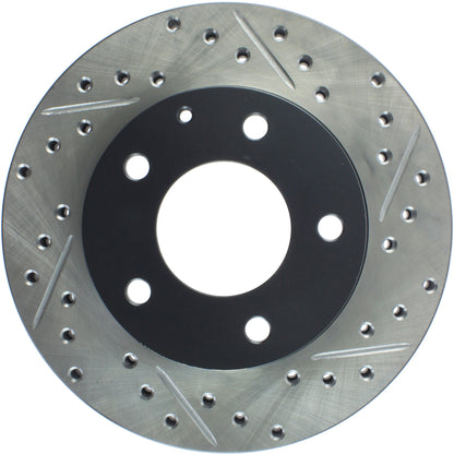 StopTech Sport Drilled/Slotted Brake Rotor; Front Left