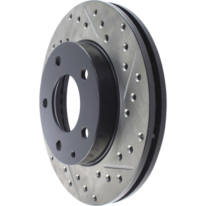 StopTech Sport Drilled/Slotted Brake Rotor; Front Left